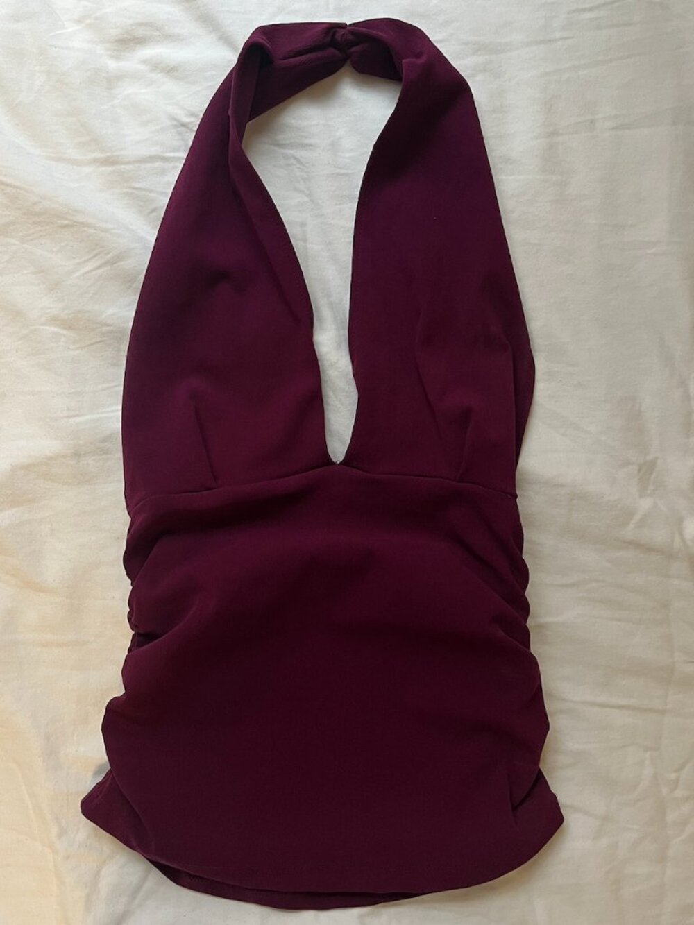 ZARA HALTER RUCHED TOP